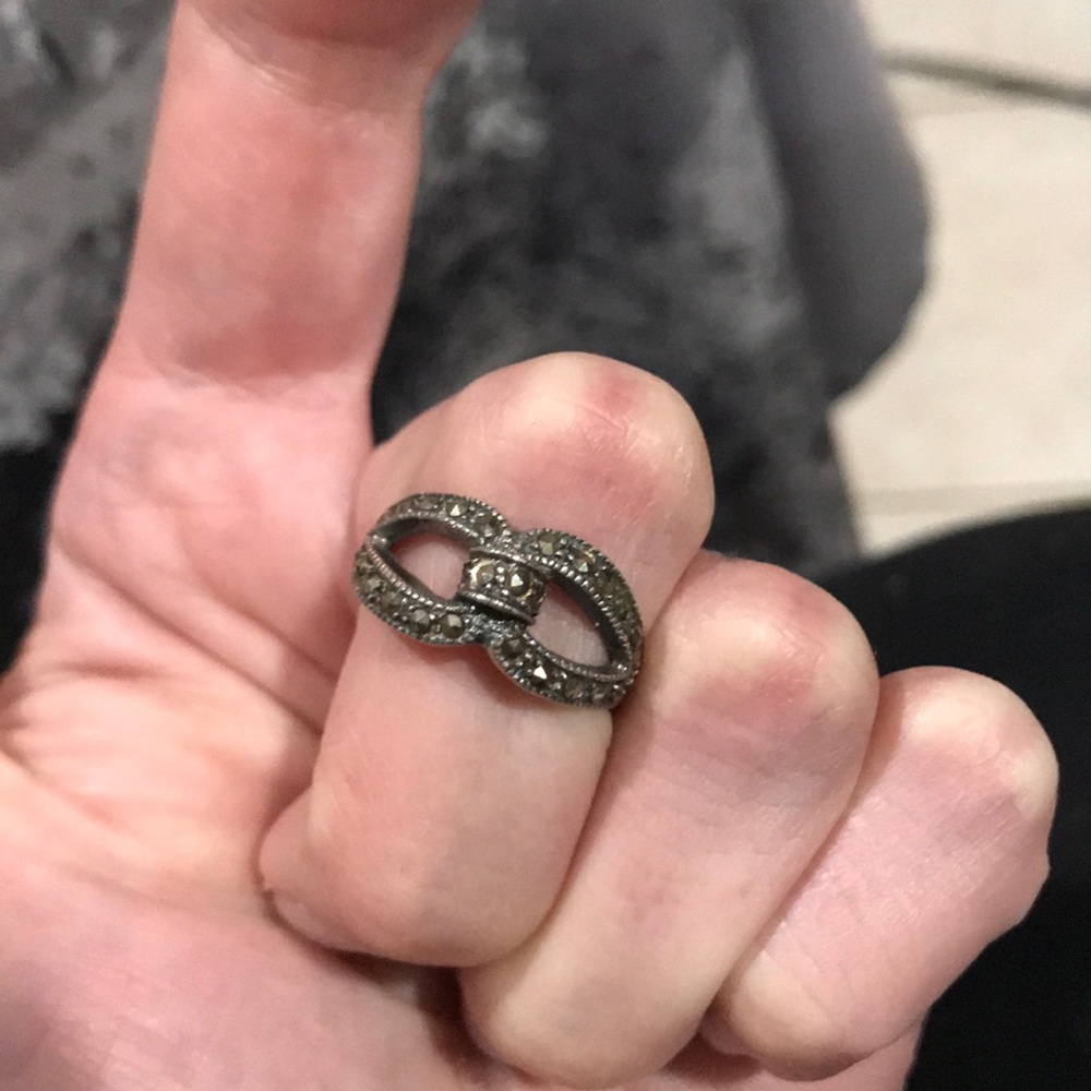 Silver Marcasite Ring - image 1